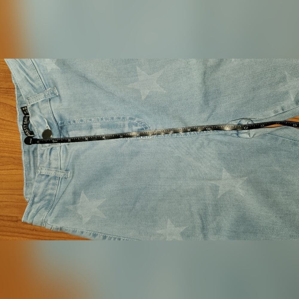 Shien Flare Blue Jeans Star Print EUC sz 6 - Picture 5 of 10